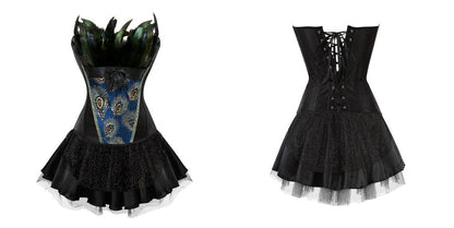 Abito a corsetto Drag Peacock (Vari colori)