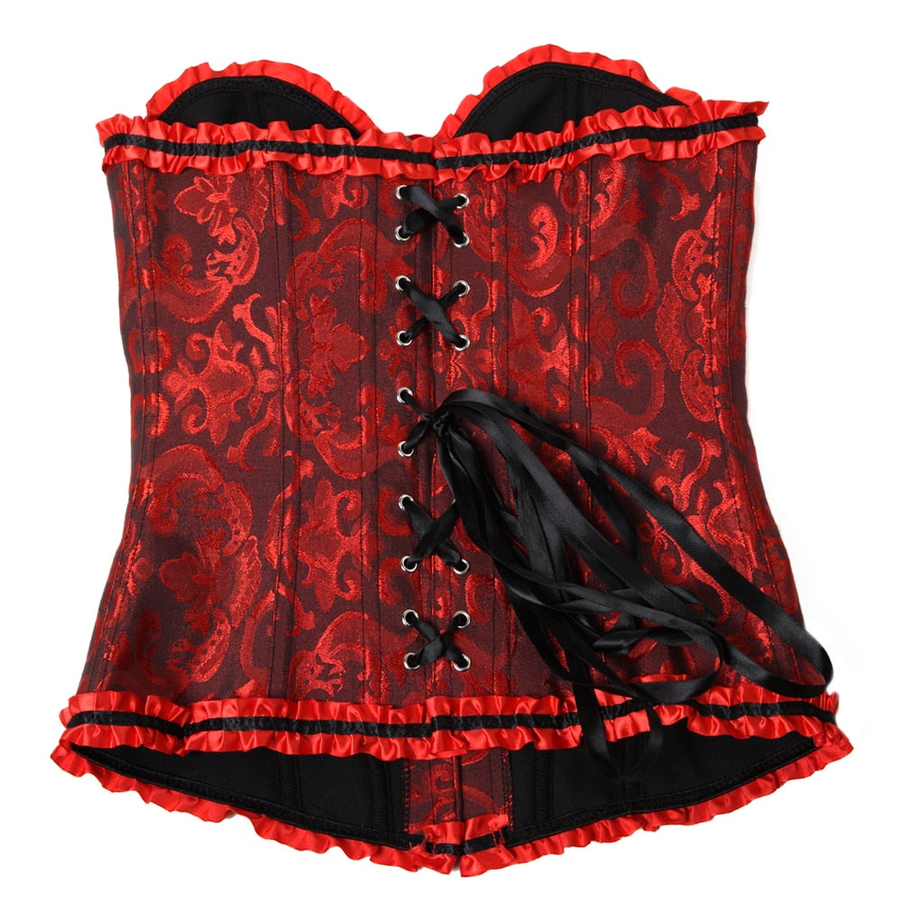 Corsetto Drag Fayette (Rosso e nero)
