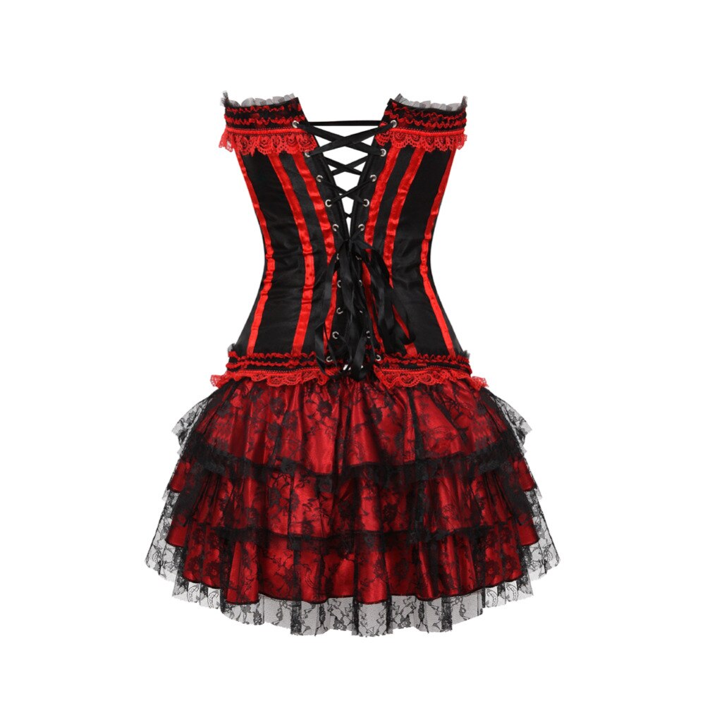 Abito a corsetto Drag Michelle (Rosso)
