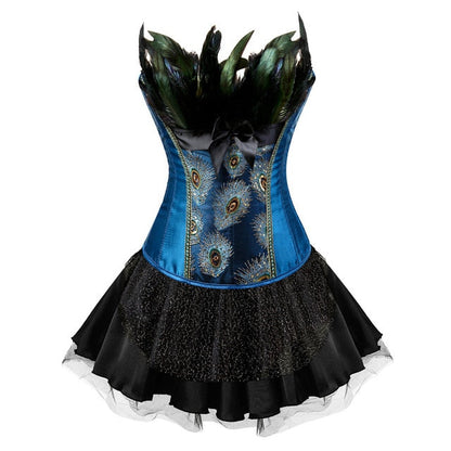 Abito a corsetto Drag Peacock (Vari colori)