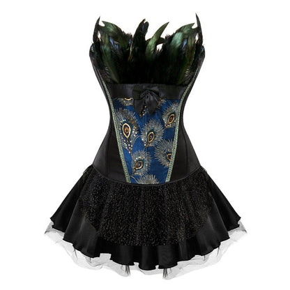 Abito a corsetto Drag Peacock (Vari colori)