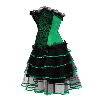 Abito a corsetto Drag Houston (Verde)