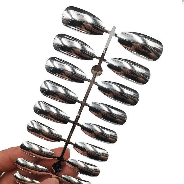 Unghie finte Drag Titanium (24 unità)