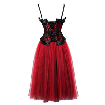 Abito a corsetto Drag Ninette (Rosso)