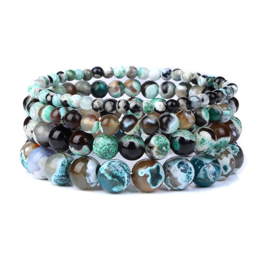 Bracciale Queen Agata di fuoco (Verde)