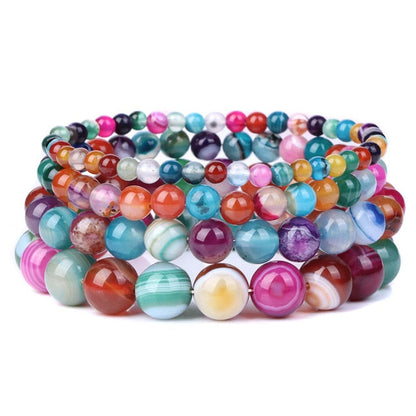 Bracciale Queen Agata striata (Multicolore)