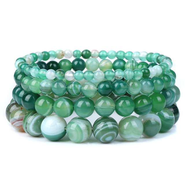 Bracciale Queen Agata striata (verde)