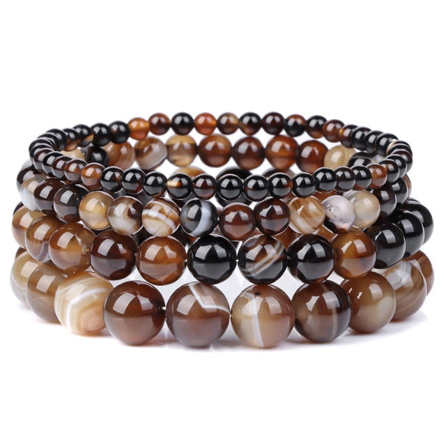 Bracciale Queen Agata striata (Marrone)