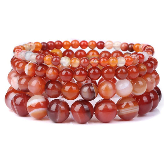 Bracciale Queen Agata striata (rossa)