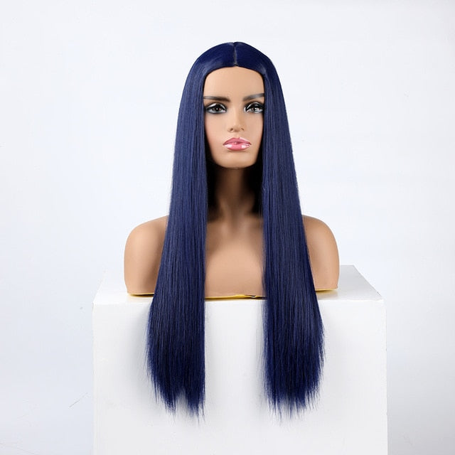 Parrucca Queen Wiebke (Blu marino)