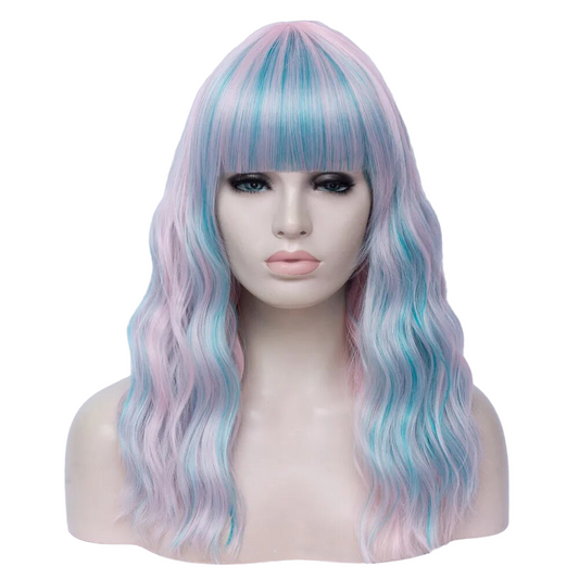 Parrucca Queen Oled (Azzurra e rosa)