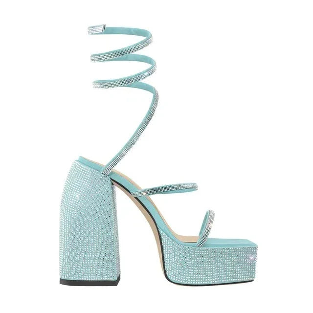 Sandali Queen Yilli (Azzurro)