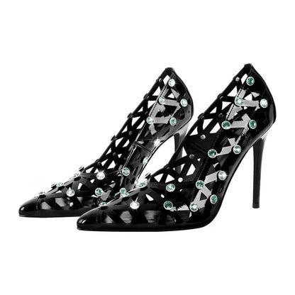 Scarpe Queen Thaxsa (Nero e verde)