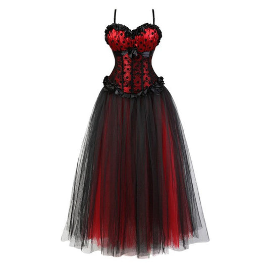 Abito a corsetto Drag Ninette (Nero)