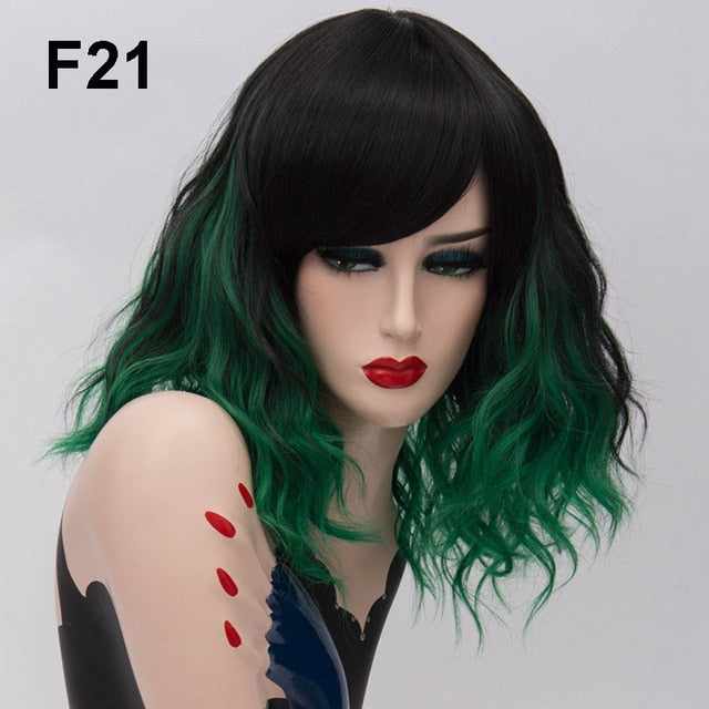 Parrucca Queen Mulan (Nero e verde)