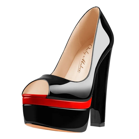 Scarpe Queen Quina (Nero e rosso)