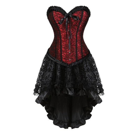 Abito a corsetto Drag Crisalide (Rosso)