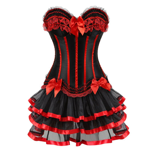 Abito a corsetto Drag Timon (Rosso)