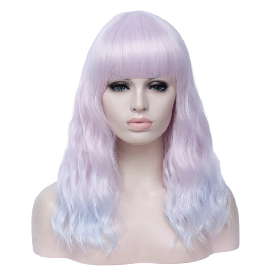 Parrucca Queen Oled (Rosa chiaro e azzurro)