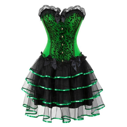 Abito a corsetto Drag Houston (Verde)